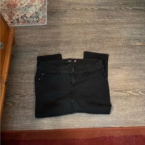 Torrid Black Denim Jeans with Button Detail